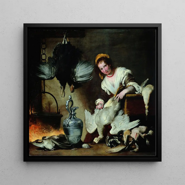 The Cook - Bernardo Strozzi — framed artwork on a wall