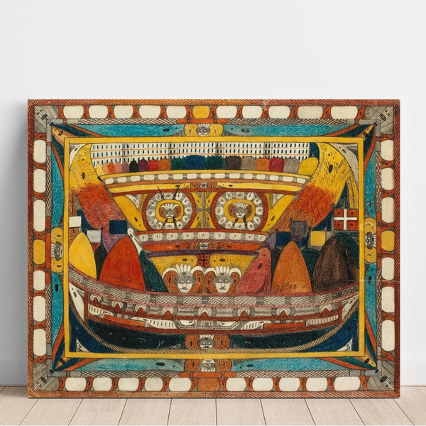 Reproduction of the painting of The God-Father-Giant-Lightning-Transparent - Adolf Wölfli
