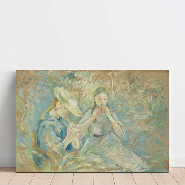 Reproduction of the painting The Flageolet - Berthe Morisot
