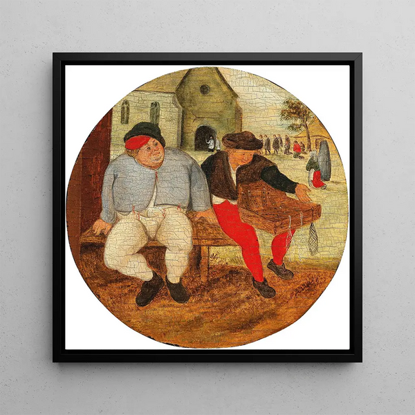 The Big Peasant and the Merchant - Pieter Brueghel the Younger — wall display of the artwork