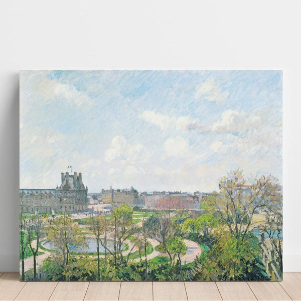 Reproduction of the painting of The Tuileries Garden and the Pavillon de Flore, Morning, Spring - Camille Pissarro