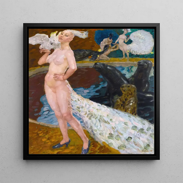 The Enchanted Garden - Leo Putz — framed artwork on a wall