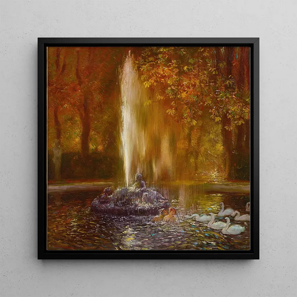 Le Jet d'eau de Versailles - Gaston La Touche — framed artwork on a wall