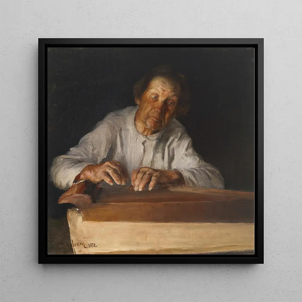 The Kantele Player - Pekka Halonen — framed artwork on a wall