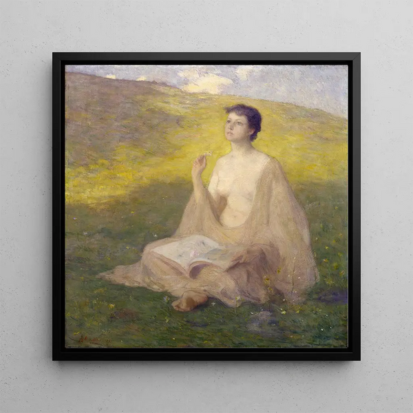 The Open Book - Julian Alden Weir — framed artwork on a wall