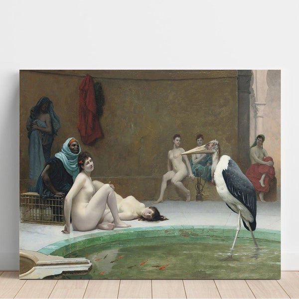 Reproduction of the painting Le Marabout dans le bain du Harem - Jean-Léon Gérôme
