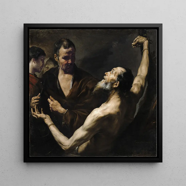 The Martyrdom of Saint Bartholomew - Jusepe de Ribera — framed artwork on a wall