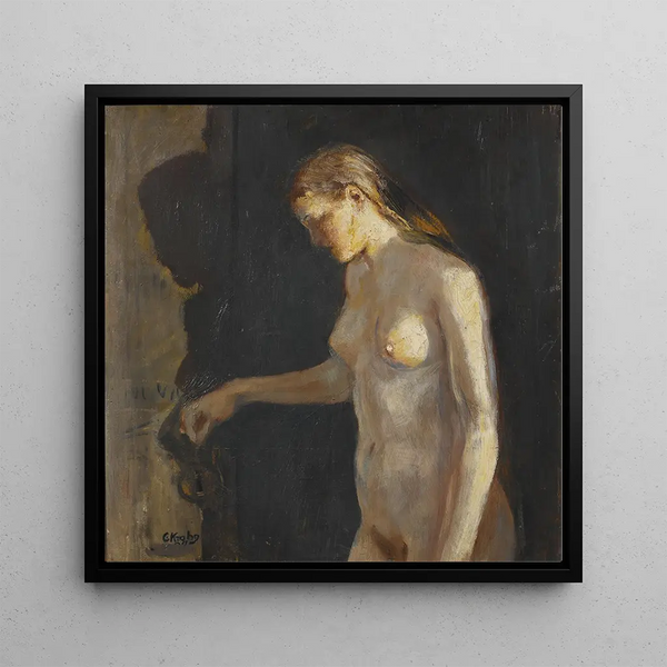 The Model - Christian Krohg — framed artwork on a wall