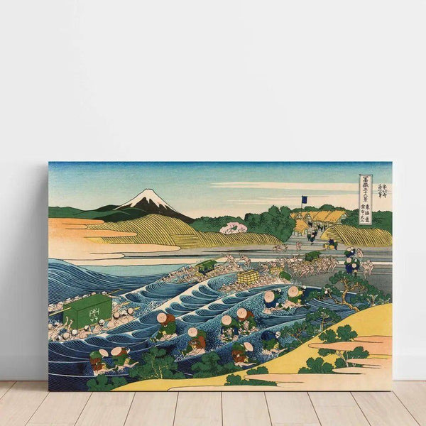 Reproduction of the painting The Mount Fuji seen from Kanaya - Katsushika Hokusai