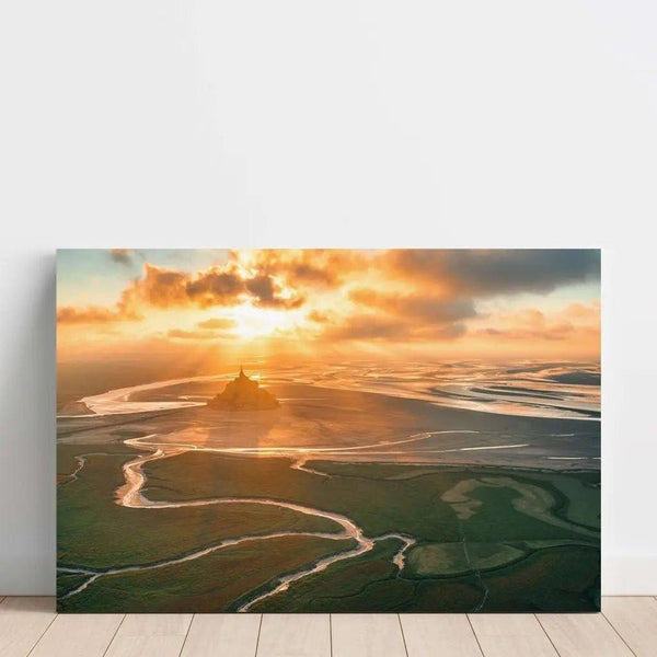 Mont Saint-Michel at sunset | Nature photo decoration