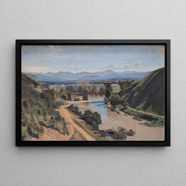 Reproduction of the painting of The Narni Bridge - Jean-Baptiste Camille Corot