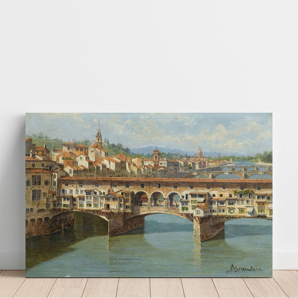 Reproduction of the painting of Le Ponte Vecchio, Florence - Antonietta Brandeis