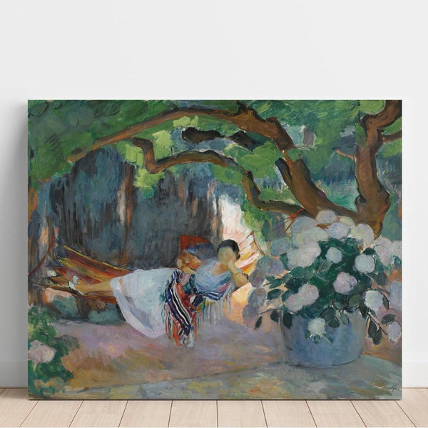 Reproduction of the painting Le Pradet, Young Woman in a Hammock (Nono) - Henri Lebasque
