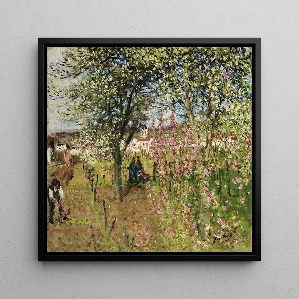 The Spring in Moret - Pierre-Eugène Montzin — framed artwork on a wall