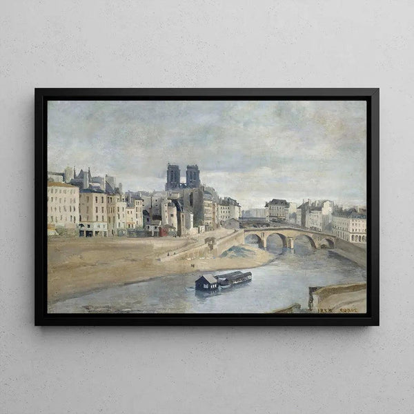 Reproduction of the painting of Le Quai des Orfèvres et le Pont Saint-Michel - Jean-Baptiste-Camille Corot