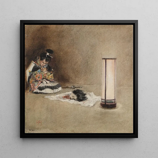 The Remorse of Endo Morito - Robert Frederick Blum — framed artwork on a wall