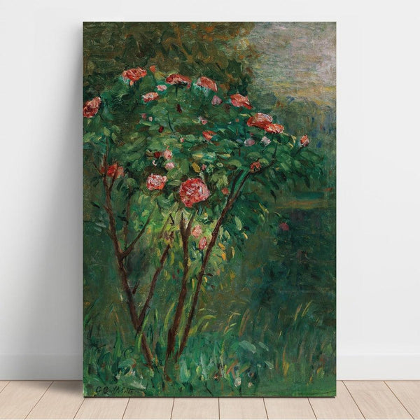 Reproduction of the painting of The Flowering Rosebush - Gustave Caillebotte