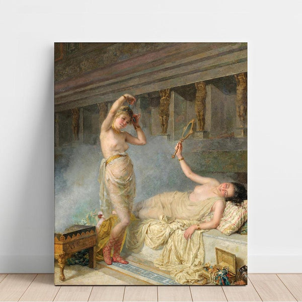 Reproduction of the painting The Blue Ribbon - Raffaello Sorbi