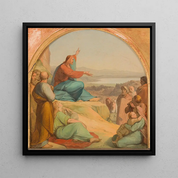The Sermon on the Mount - Nicolas Auguste Hesse — framed artwork on a wall