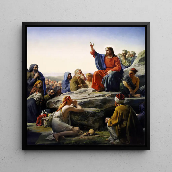 The Sermon on the Mount - Carl Bloch — framed artwork on a wall