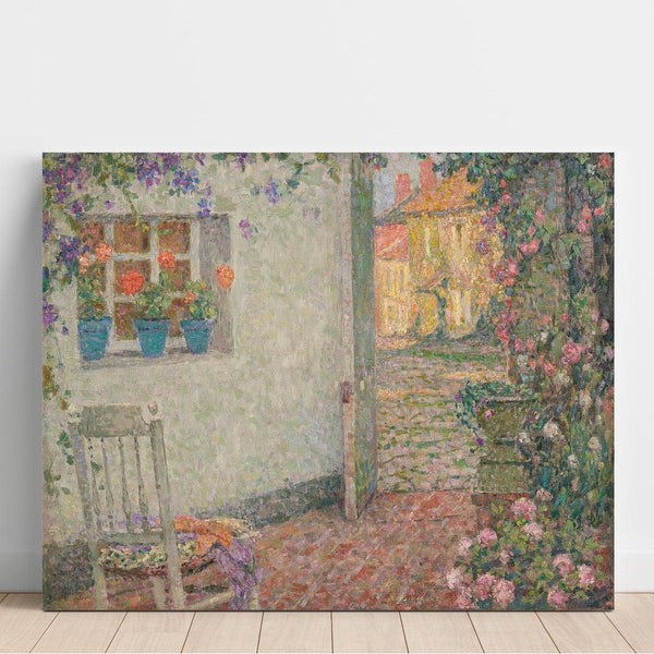 Reproduction of the painting The Flowered Threshold - Henri Le Sidaner