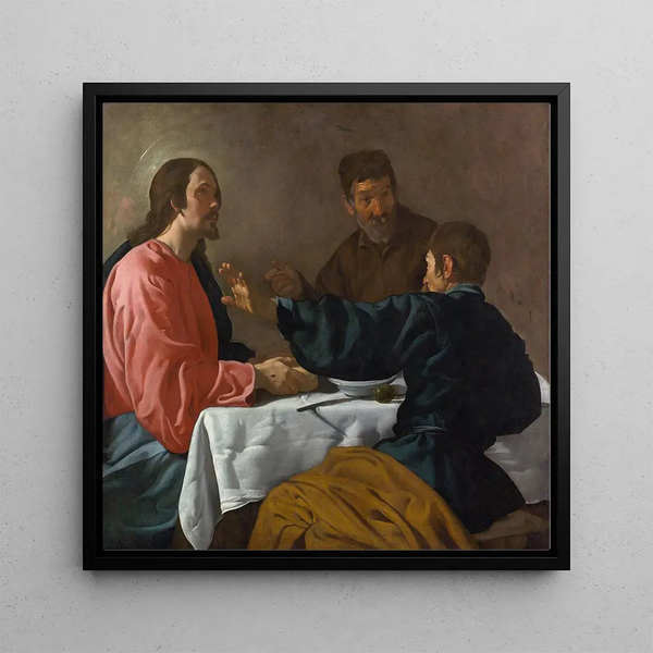 The Supper at Emmaus - Diego Velázquez — framed artwork on a wall