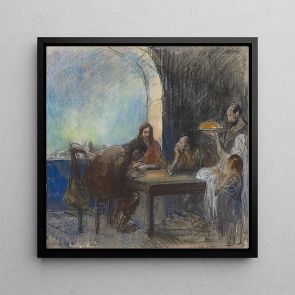 The Supper at Emmaus - Jean-Louis Forain — framed artwork on a wall