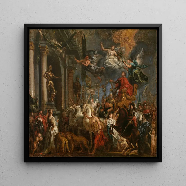 The Triumph of Frederik Hendrik - Jacob Jordaens — framed artwork on a wall