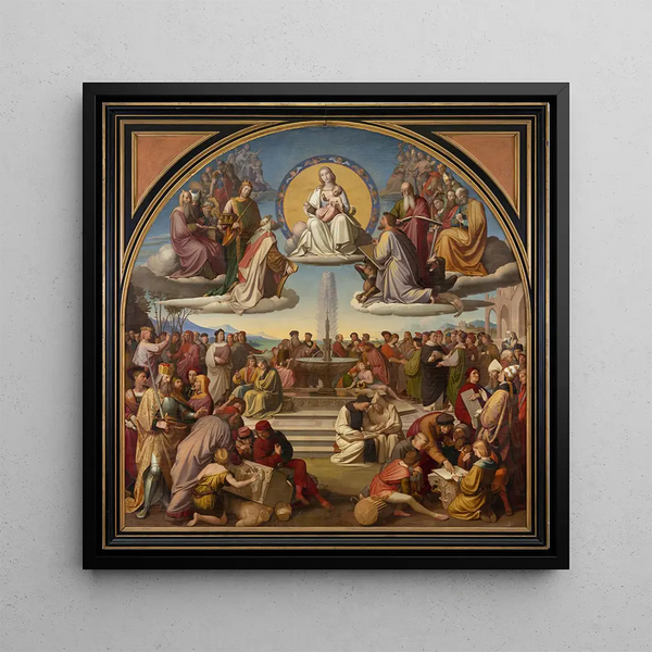 The Triumph of Religion in the Arts - Johann Friedrich Overbeck — wall display of the artwork