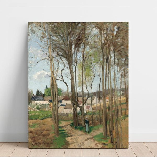 Reproduction of the painting The Village Through the Trees - Camille Pissarro
