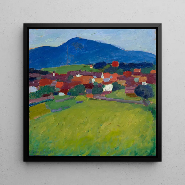The Village of Murnau - Alexej von Jawlensky — framed artwork on a wall