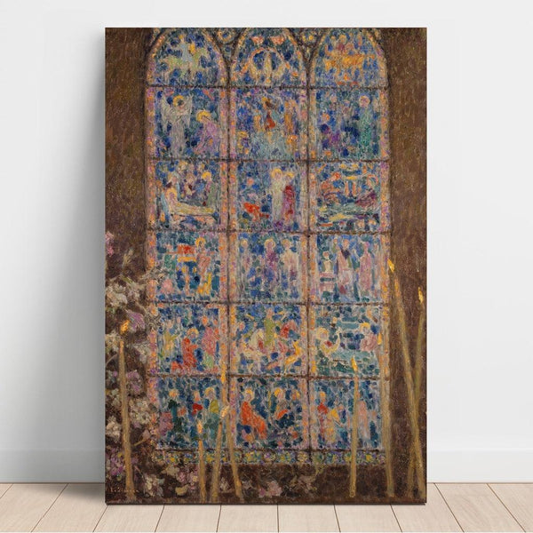 Reproduction of the painting of The Stained Glass Window, Chartres - Henri Le Sidaner