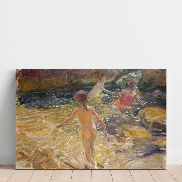 Reproduction of the painting The bath, Jávea - Joaquín Sorolla