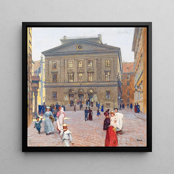 The Savings Bank Building in Vienna - Jindich Tomec — framed artwork on a wall