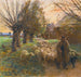 The shepherd and his flock in the evening - Lon Augustin Lhermitte — artwork view