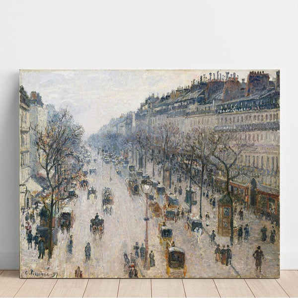 Reproduction of the painting Le boulevard Montmartre un matin d'hiver - Camille Pissarro