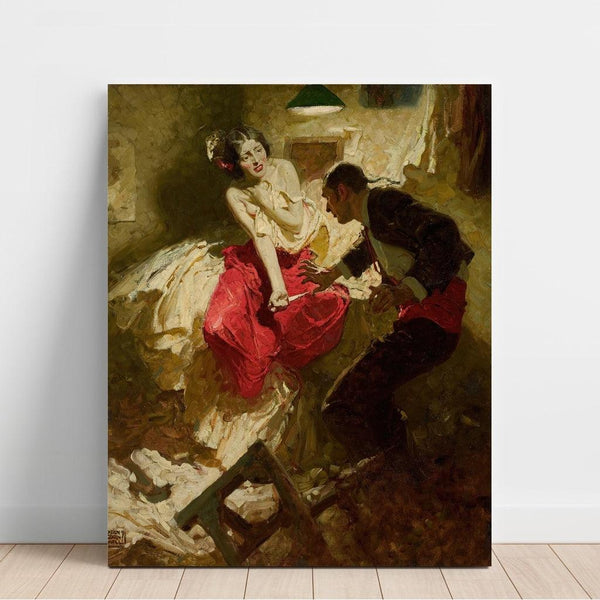 Reproduction of the painting The Red Shawl - Dean Cornwell