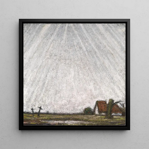 The crying sky over the debris - Jakob Smits — framed artwork on a wall
