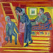 The couple visiting and the newcomer - Ernst Ludwig Kirchner — displayed in an interior