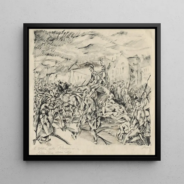 The Last Path of Robespierre - Konstantin Bauer — framed artwork on a wall