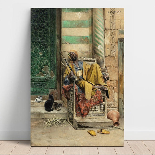 Reproduction of the painting The Smoking Room Goza - Ludwig Deutsch
