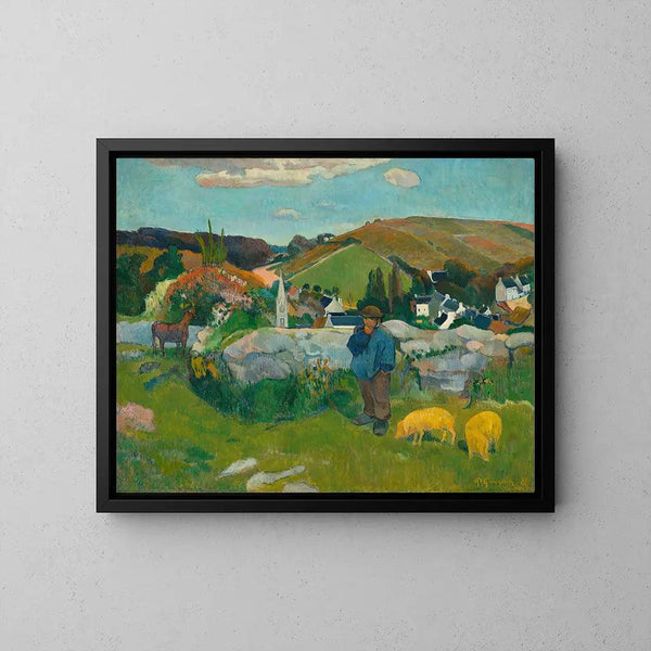 Reproduction of the painting The Pig Keeper - Paul Gauguin