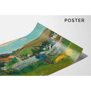Le gardien de porcs - Paul Gauguin | Reproduction Tableau Décoration murale affiche copie