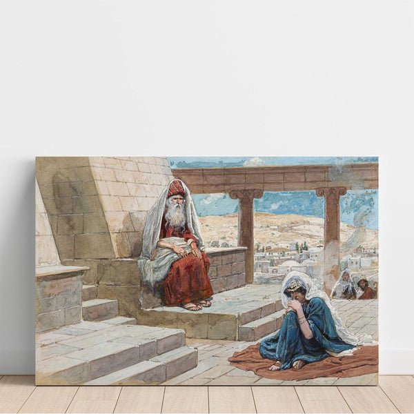 Reproduction of the painting The High Priest and Hannah - James Tissot