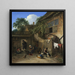 The cottage garden - Adriaen van Ostade — framed artwork on a wall