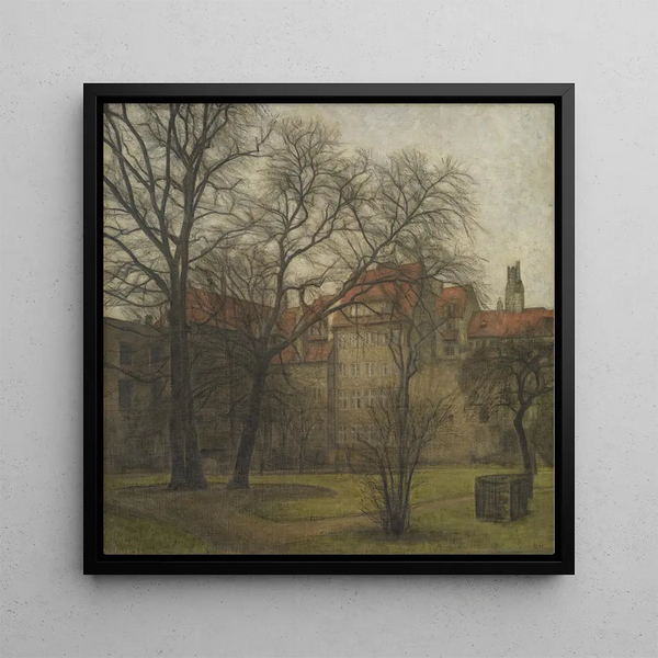 The Garden of the Copenhagen Prince's Palace - Svend Hammershøi — framed artwork on a wall
