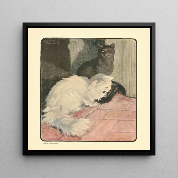 The Book of the Cat pl 1 - Elizabeth Fearne Bonsall — framed artwork on a wall