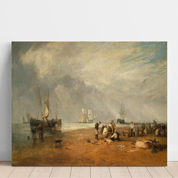 Reproduction of the painting The Hastings Fish Market - Joseph Mallord William Turner