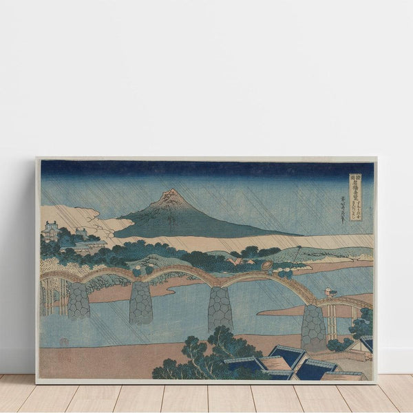 Reproduction of the painting of The Brocade Bridge in Suō Province - Katsushika Hokusai