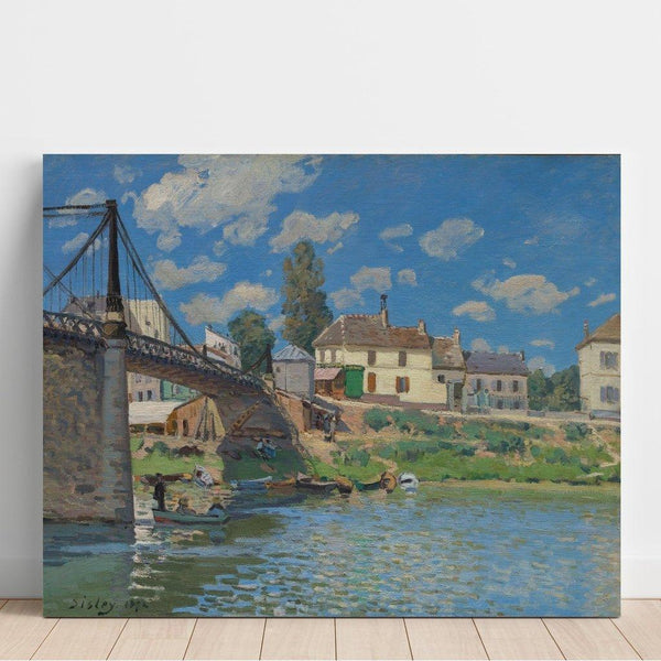 Reproduction of the painting The bridge at Villeneuve-la-Garenne - Alfred Sisley